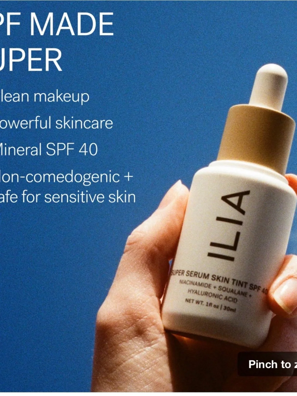 ILIA Skin Tint Dropper Bottle in White and Copper